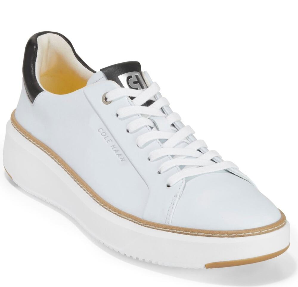 Cole Haan Mens GrandPrø Topspin Casual Sneakers Size 9.5 White Leather NIB